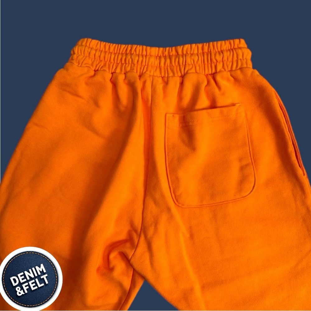 NEW Von Dutch Unisex Orange/Navy Blue Embroidered Logo Jogger Sweatpants Lounge - Picture 6 of 8